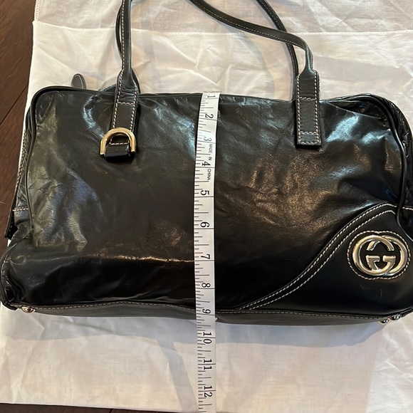 Gucci shoulder bag black leather - Picture 11 of 16
